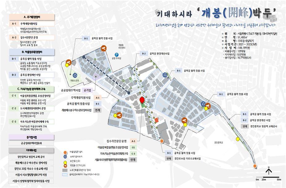 도시재생 뉴딜사업(구로구) 활성화 계획도. 국토교통부 제공. /뉴스1