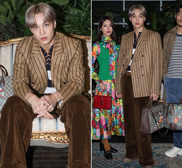 EXO Kai poses at the Epilogue Collection Freeview Event of the Italian luxury brand Gucci, which was held at the Seoul Moss Garden on the 5th. Meanwhile, this Gucci Epilogue Collection