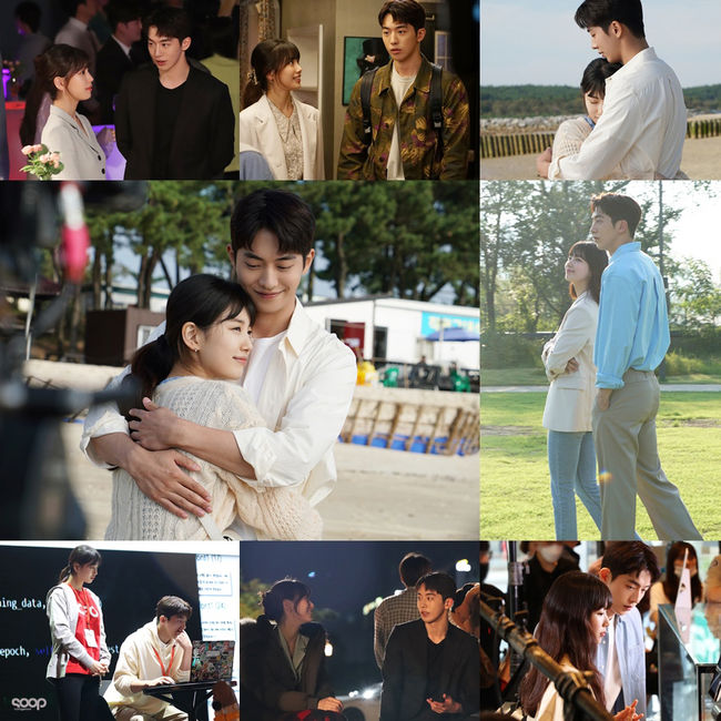 Bae Suzy - Nam Joo-hyuk Dodal Couple is accepting the weekend house theater.Bae Suzy and Nam Joo-hyuk are playing a mixed role with Seo Dal-mi and Namdosan characters in TVNs StartUp, which depicts the beginning (START) and growth (UP) of young people who have entered StartUp dreaming of success.This meeting between Bae Suzy and Nam Joo-hyuk is called Dodal Couple because it creates a sweet and affectionate atmosphere just by looking at it, and it stimulates the excitement infinitely.The photo is in the filming scene of Bae Suzy and Nam Joo-hyuk, who boast of The Chemie.From the first meeting moment in the party where it was perfect, the Han River date, the hacker ton tournament, the beach, and other various scenes are filled with the moments of the arrival couple boasting a constant breathing.Especially in the appearance of Bae Suzy and Nam Joo-hyuk, who constantly talk to each other during shooting and resting, I feel the passion of two people making works.The right meeting between Bae Suzy and Nam Joo-hyuk, both of which can not be better, is bringing viewers support.On the other hand, in the last broadcast, the crisis came to Bae Suzy and Nam Joo-hyuk, who started to be false but their minds toward each other grew bigger.Dalmi found out that the bankruptcy that had been exchanged 15 years ago was not a real bankruptcy, and that she wanted to reveal all the facts, but she could not hide her embarrassment because she could not tell the situation directly.It makes me wonder more about how the two of them will overcome the hardships that have come before their eyes, until they throw away the confused moon and lies and throw them back to their own.TVN StartUp is broadcast every Saturday and Sunday at 9 pm.