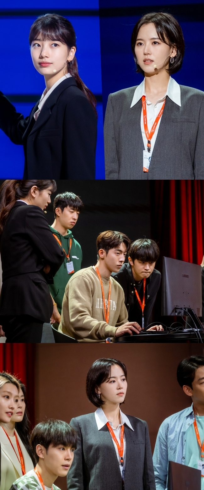 A rematch between Bae Suzy and Kang Han-Na begins.In the 11th episode of TVNs Saturday drama StartUp (playplayed by Park Hye-ryun/directed by Oh Chung-hwan), Samsantec CEO Seo Dal-mi (Bae Suzy) and talent company CEO Won In-jae (Kang Han-Na) will face each other again on Demo Day.On this day, the event demo day will be held to reveal the demo products and business models developed by StartUp in Silicon Valley in Korea to investors.As a result, the future of companies is determined in the future, and the tension before the storm is felt.So, the microphone is on the stage and the presentation of Seo Dal-mi and Won Jae-jae concentrate their attention.In addition to the two, Samsan Tech and the members of the talent company all come on stage and are in a confrontation.In front of the watching members, Samsantecs Microsoft Developer Network Namdosan is responding to the Microsoft Developer Network of the Talent Company.It is sitting in front of the computer as if it is superior to the program developed by each other as in the last Anonymous tone, and revealing the determined eyes.Above all, the talent company first won the victory in Anonymouston, so it is more noteworthy whether Seo Dal-mi and Namdosan will be able to make up for the defeat at that time and play the battle.