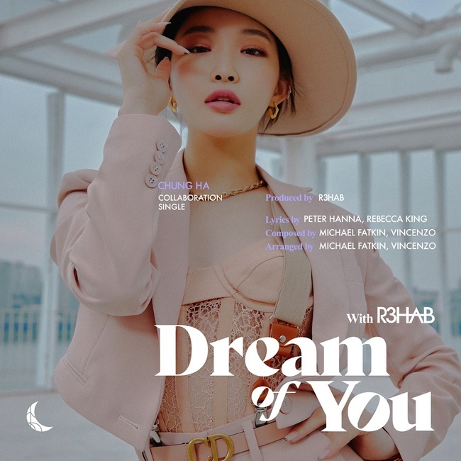 Singer Chungha has signaled a global Moonlighting collaboration.On November 24, Chungha released the Craddite Poster of the new single Dream of You through the official SNS.The public image shows Chungha staring at the camera with his dignified eyes.In particular, With R3HAB, which was engraved on the title Dream of You, attracted attention.The main character of COLLABORATION SINGLE (Collaboration Single), which has been curious since the release of the time table and photo teaser, is known as World DJ and producer R3HAB (Rehap) from the Netherlands.R3HAB is a talented DJ who has been attracting attention by making remixes of world musicians such as Rihanna, Drake, Coldplay, Madonna, Lady Gaga and Maroon 5.He has also collaborated with popular K-POP artists several times as a producer capable of digesting various genres.Music fans are paying attention to what synergy the unique tone and explosive energy of Chungha will meet with R3HAB.Chunghas new single Dream of You (with R3HAB) is an electronic genre led by a bass line with a thick house rhythm and line. It is a song that emits a variety of charms by combining string, brass, and vocoder retro sound with dreamy synthesizer sound.It is expected to be a song that can once again feel the charm of Chunghas bass, which follows from the recently released single Bad Boy.