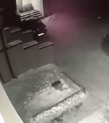 러시아의 6세 소녀가 아파트 4층에서 바닥으로 떨어졌으나 눈이 두껍게 쌓인 눈밭에 떨어져 다행히 무사했다. [트위터 캡처]