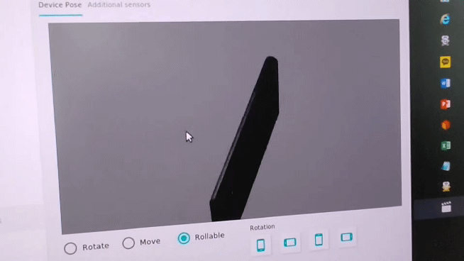 처음으로 공개된 LG롤러블폰의 실제 구동 영상. 구글 안드로이드 개발자 사이트 캡쳐.
