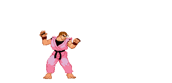 (료와 단의 장풍 공격. 포즈나 구성이 언뜻 비슷한 느낌이 든다)