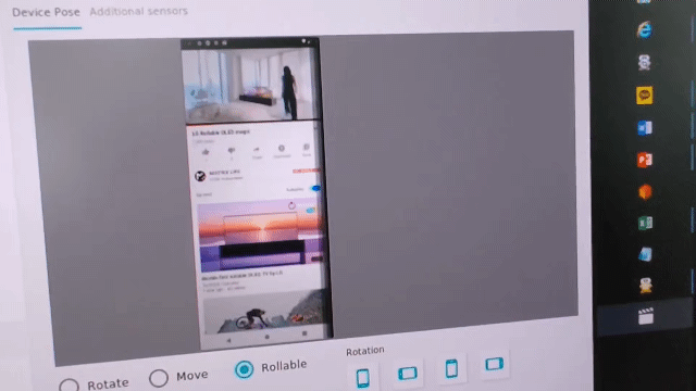 구글 안드로이드 개발자 사이트에 공개된 LG 롤러블 구동 영상.