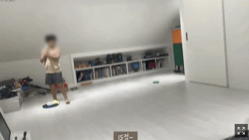 이휘재와 아들이 집에서 야구를 하고있다./유튜브 캡쳐