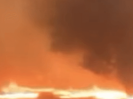 호주 서부의 대형 산불 현장. 7NEWS Australia 유튜브 갈무리.