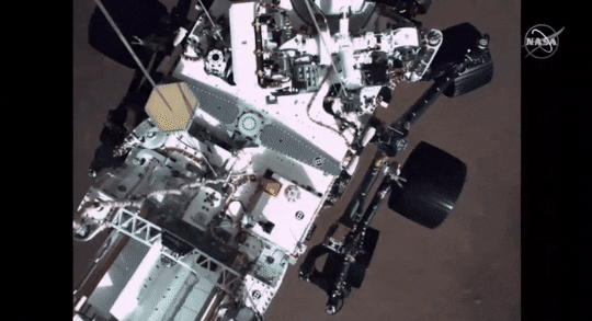 ‘퍼시비어런스’의 화성 착륙 당시 영상이 공개됐다. (영상=NASA)