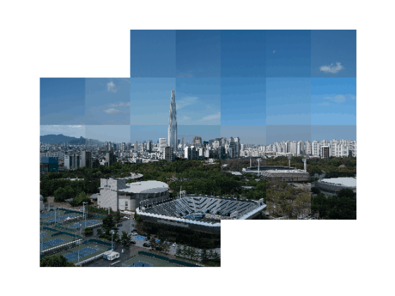 한기애 작가의 사진 작품 '0월'과 '13월'. 1년 중 미세먼지가 없는 날과 심한 날의 서울 풍경을 모아 만들었다. 한기애