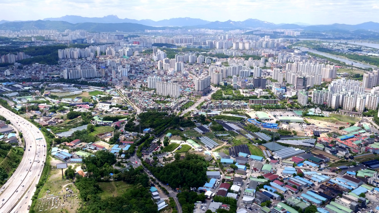 3기 신도시 예정지인 경기 하남시 교산지구 일대의 모습. [연합]