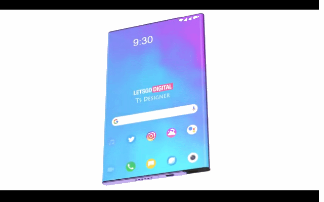 LG전자 롤러블폰 3차원(3D) 예상 이미지 [출처:렛츠고디지털(https://nl.letsgodigital.org/smartphones/lg-rollable/)]