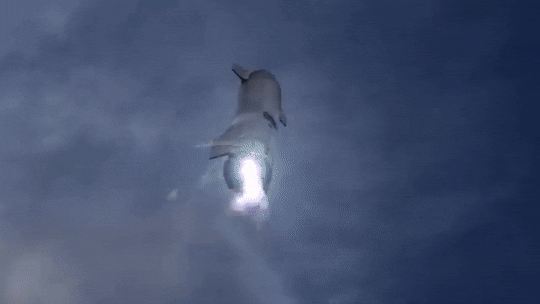 화성유인우주선 스타십 시제품 'SN10'이 착륙하는 모습 (사진=스페이스X)