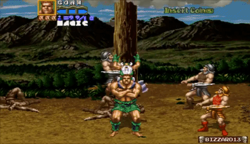 (거인 위에 올라선 할아버지의 필살기. 상당히 인상적이다)