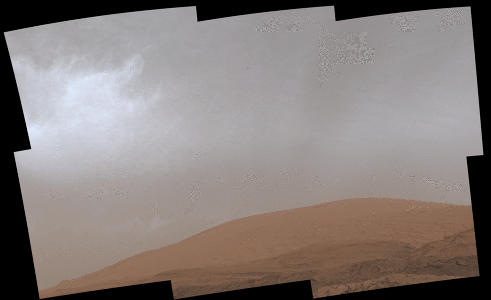 지난 3월 19일 큐리오시티가 촬영한 화성 구름의 모습. 사진= NASA/JPL-Caltech/MSSS