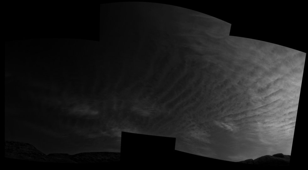지난 3월 31일 촬영된 화성 구름의 모습. 사진= NASA/JPL-Caltech/MSSS