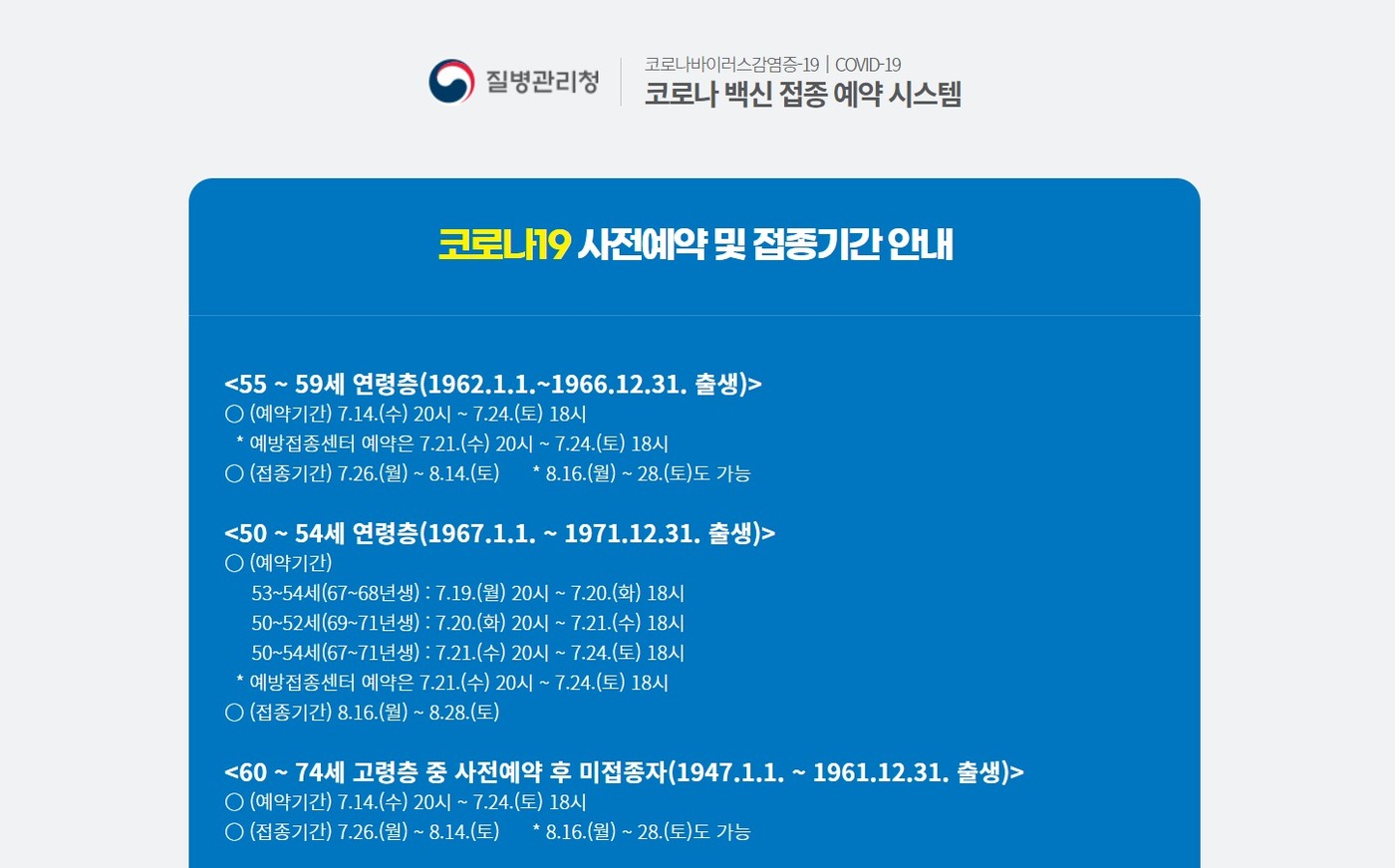 53~54세 대상자 150만명인데..예약대기자는 600만명?
