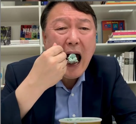 윤석열, 민트초코 먹고 남친짤까지..'친근함' 마케팅 통할까