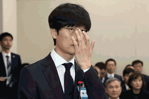 네이버 이해진 창업자가 2018년 과학기술정보통신부 국감에 참석한 모습. /조선DB