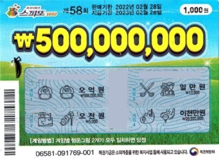행운복권판매점 이미지