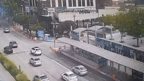 부산역 인근 CCTV 화면. 부산경찰청