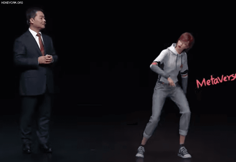 장핑안(왼쪽) 화웨이 클라우드 사업부 사장이 가상인간 ‘윤셍’(Yunsheng)(오른쪽)을 소개하는 장면 [화웨이 유튜브 채널 갈무리]