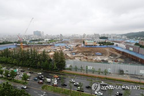 강동구 둔촌주공아파트 재건축 현장. 2020년 7월 촬영.
[연합뉴스 자료사진]