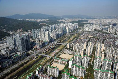 리모델링 대상 아파트가 몰려 있는 경기도 성남시 분당신도시 전경. 기사와는 관련이 없음