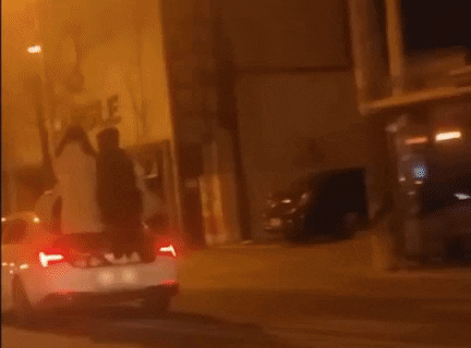 제보자 A 씨가 스마트폰으로 촬영한 당시 상황.