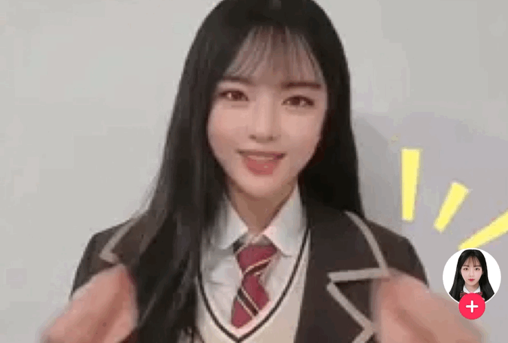 가상인간 우주의 여동생 격인 은하. [틱톡 캡처]