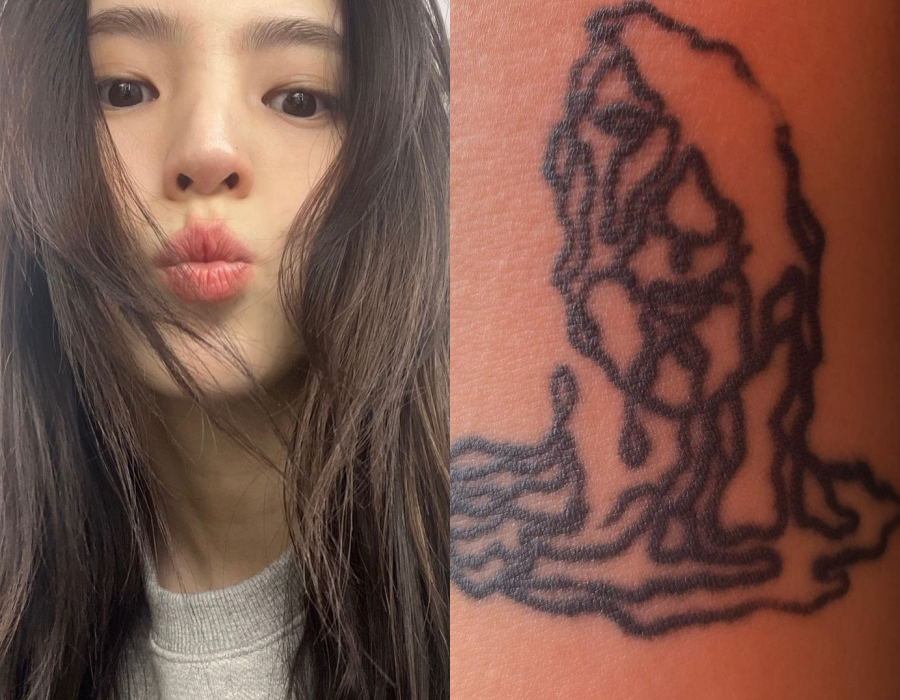 한소희, 타투 다 지우더니 새해맞이로 다시 했나..의미 궁금하네 한소희, 타투 다 지우더니 새해맞이로 다시 했나..의미 궁금하네