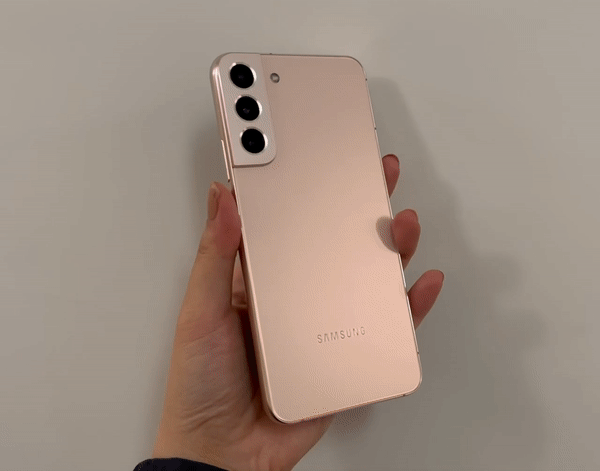 갤럭시S22 플러스 핑크 골드./사진=백유진 기자 byj@