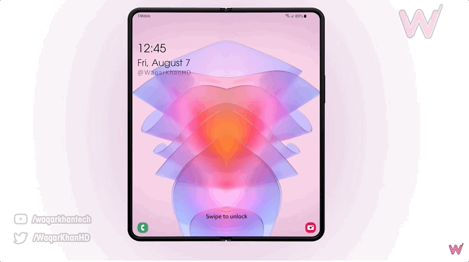 삼성전자 폴더블 스마트폰 ‘갤럭시Z폴드4’(가칭) 예상 렌더링. IT팁스터 ‘와카 칸(Waqar Khan)’ 유튜브 캡처
