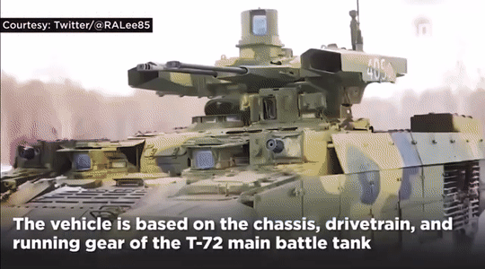 ‘BMPT-72 터미네이터-2’ 시험 기동 모습. [유튜브 'Danny Soetarto' 채널 캡처]