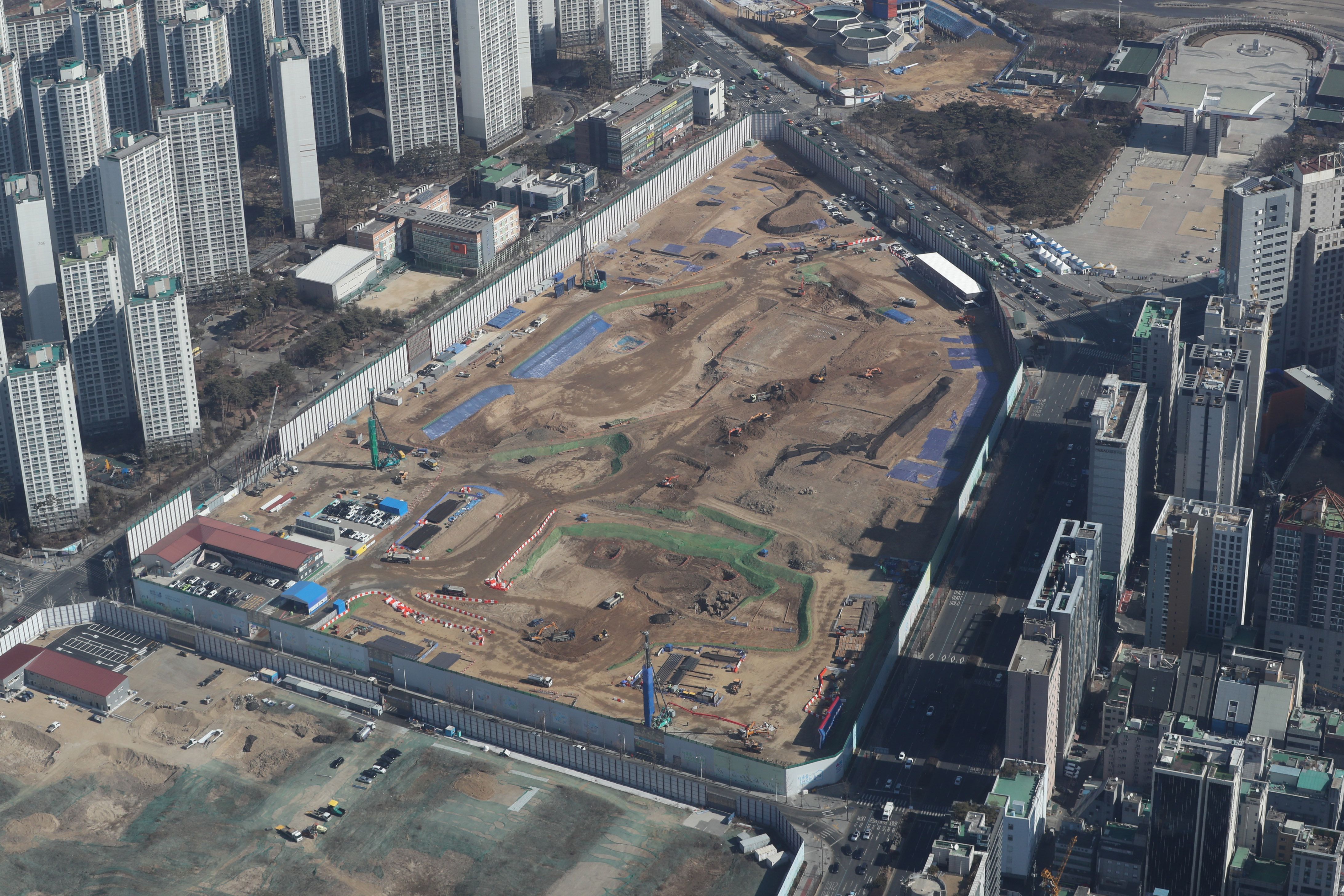 서울시내 한 아파트 재건축 공사현장./뉴스1