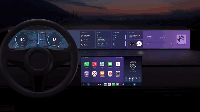 iOS16에 적용되는 카플레이 기능 /사진=애플 WWDC 영상