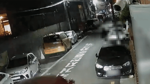 지난 4월 25일 오전 4시46분쯤 부산 연제구 한 골목에서 20대 남성이 여성을 치고 달아났다./사진=유튜브 채널 한문철TV