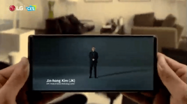 LG전자가 지난해 초 CES에서 공개한 LG 롤러블폰 티저 영상 [LG전자 제공]