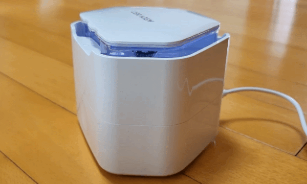 5일 세라젬 세라봇 안심 살균수기에서 기포가 올라오고 있다. ⓒ 뉴스1 신윤하 기자