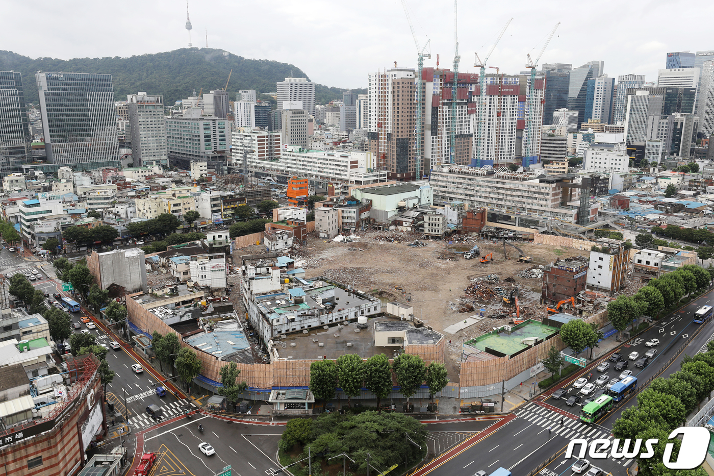 사진은 1일 서울 종로구 세운재정비촉진지구 4구역 일대 모습. 2022.8.1/뉴스1 ⓒ News1 민경석 기자