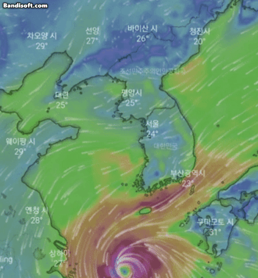 제13호 태풍 ‘므르복(MERBOK)’ 이동경로. / 영상=윈디닷컴