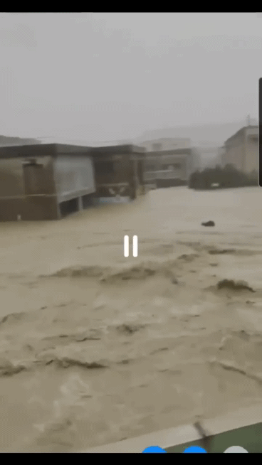 지난 6일 당시 포스코 포항제철소로 냉천이 범람하는 모습 (사진=포스코)