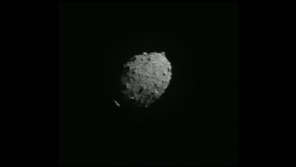 다트 우주선이 촬영한 소행성 충돌 순간의 모습