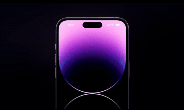 다이내믹 아일랜드 구동 모습. 애플 제공