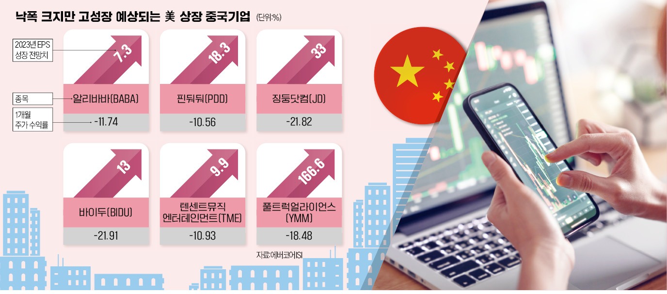 낙폭 과대주 中 핀둬둬·바이두 담아볼 만