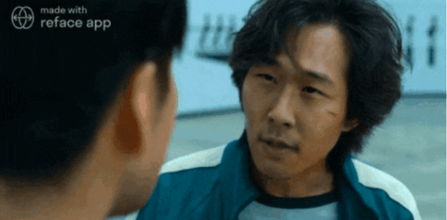 딥페이크를 사용해 드라마 '오징어게임' 속 이정재와 박해수 배우의 얼굴에 축구 선수 손흥민, 해리 케인의 얼굴을 합성한 영상. [온라인 커뮤니티]