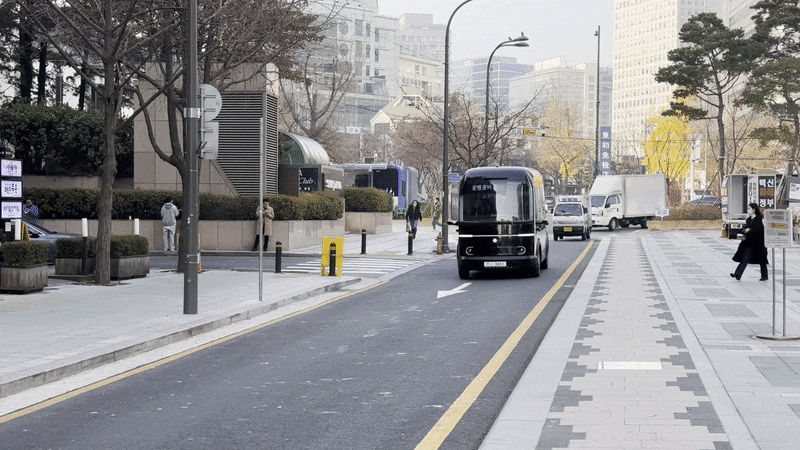 포티투닷 aDRT 자율주행 셔틀. /박진우 기자