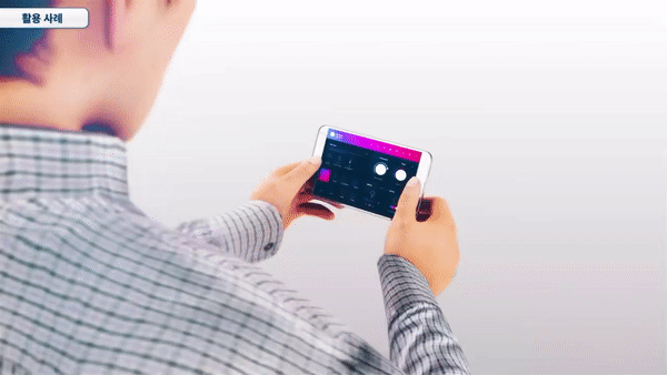 고무줄처럼 늘릴 수 있는 스트레처블 디스플레이.[ETRI 제공]