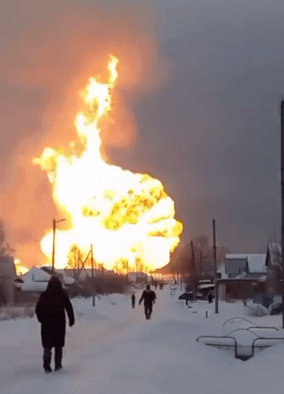 20일(현지시간) 추바시야공화국(추바시 공화국) 우렌고이-포마리-우즈고로드 가스관에서 폭발이 일어나 3명이 죽고 1명이 다쳤다. 2022.12.20 텔레그램