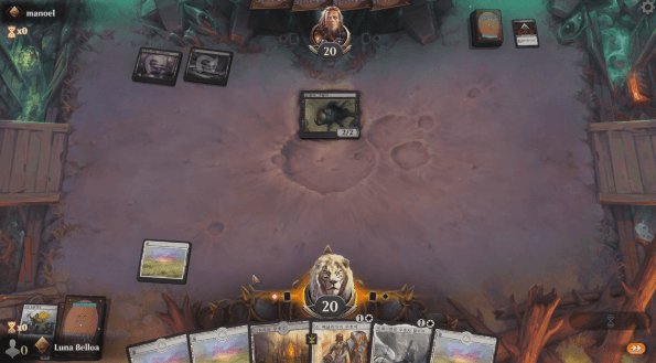 패에서 '대지' 카드를 내려놔야 마나의 최대치가 상승한다