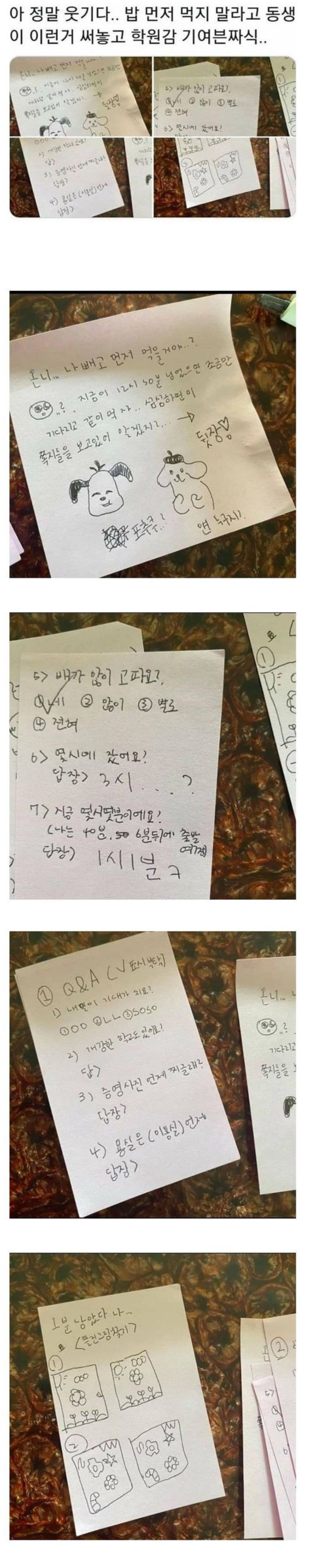 밥 먼저 먹지말라는 동생 | 인스티즈